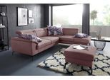 Ecksofa SIT & MORE "Percy L-Form", lila (flieder), B:270cm H:80cm T:235cm, Sofas, Ecksofa, 15 cm Fußhöhe, Sitztiefenverstellung, wahlweise in 2 Fußfarben