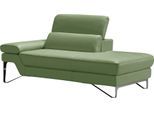 Ottomane EGOITALIANO "Princess, elegantes Designsofa mit erstklassigem Sitzkomfort", grün (sprite), B:177cm H:95cm T:108cm, Leder CAREZZA (echtes Rindsleder) ist ein Naturleder, dass die ursprünglichen Eigenschaften der Haut nicht verändert. Das Vorhandensein von verheilten Narben, Körnungsunterschiede, Falten, Adern, Unterschiede in den Farbtönen und andere Spuren, die die Natur auf diesen Fellen