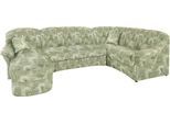 Wohnlandschaft DOMO COLLECTION "Bahia mit viel Platz, zeitloses Design, U-Form", grün, B:308cm H:91cm T:200cm, Luxus-Microfaser (100% Polyester), mit Muster;Struktur (100% Polyester), Sofas, Wohnlandschaft, Microfaser, natur