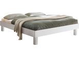 Holzbett HASENA "Rapallo", weiß (weiß deckend, lackiert), B:206cm H:41cm L:205cm, MDF, Betten, Holzbett, Fußhöhe 25 cm