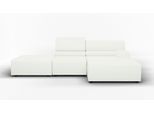 Ecksofa EGOITALIANO "Babouche, Designsofa mit außergewöhnlichem Sitzkomfort zum Wohlfühlen", weiß, B:287cm H:80cm T:98cm, Leder »BULL« (echtes Rindsleder). Geschliffenes, pigmentiertes und behandeltes Rindsleder mit einer Dicke von 1, 3-1, 5 mm. Dieses Leder zeigt eine ziemlich weiche Hand mit einem halb undurchsichtigen Aussehen. Es handelt sich um ein geschütztes Leder. Eine leichte Deckschicht