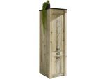Vorratsschrank HOME AFFAIRE "Sherwood", braun (old style hell dekor), B:62cm H:201cm T:64cm, Holzwerkstoff, Schränke, Vorratsschrank, mit Apothekergriffen aus Metall, Tiefe 64 cm