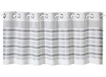 Scheibengardine GERSTER "Heiko" Gr. 1, grau, B:150cm H:50cm, Polyester, Gardinen, Scheibengardine, HxB: 50x150, mit modernem Streifen Design