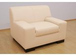Sessel DOMO COLLECTION "Norma Top, elegant und modern, flache Armlehnen, komfortabel", beige (creme), B:110cm H:74cm T:85cm, grobe Struktur (100% Polyester);Kunstleder SOFTLUX;Microfaser PRIMABELLE (100% Polyester);NaturLEDER in Sitz und Rücken. Korpus in passendem Kunstleder SOFTLUX bezogen;Struktur (90%Polyester, 10% Acryl), Sessel, Sessel