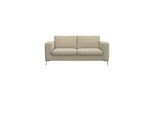 2-Sitzer FLEXLUX "Fiore, super Sitzkomfort durch Kaltschaum im Sitz", beige (sandy beige), B:164cm H:85cm T:92cm, 100% Polyester, Sofas, 2-Sitzer, breite Armlehnen, Füße Alu