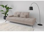 Recamiere SIT & MORE "Amica, inkl. Sitztiefenverstellung und Armteilverstellung", grau (elefant), B:231cm H:90cm T:122cm, 100% Polyester, Sofas, Recamiere, wahlweise mit Kopfteilverstellung und Stauraum