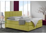 Boxspringbett HOME AFFAIRE "Casano", gelb (lemon), B:192cm L:215cm, Strukturstoff-Bezug (100% Polyester), Komplettbetten, Boxspringbett, mit feiner Steppung, in 3 Matratzenarten, 2 Härtegraden und 5 Farben