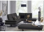 Ecksofa W.SCHILLIG "broadway, Designsofa, toller Sitzkomfort, zeitlos, elegant, L-Form", grau (anthrazit s37), B:284cm H:94cm T:224cm, Stoff S37 (100% Polyester): Luxus-Microfaser in Lederoptik, Sofas, Ecksofa, Sitztiefenverstellung, Kopfteil- & Seitenteilverstellung, Breite 284cm