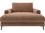 Chaiselongue HOME AFFAIRE "Downtown Loungemöbel zum Relaxen, B/T/H: 132/170/84 cm", braun (rost), B:132cm H:84cm T:170cm, 88% Polyester, 12% Polyacryl, Sofas, Chaiselongue, auch in Bouclé, Cord und Easy care - leicht mir Wasser zu reinigen