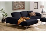 Ecksofa W.SCHILLIG "run, Designsofa mit tollem Sitzkomfort, bequem, L-Form", blau (dunkelblau w82), B:319cm H:88cm T:178cm, Longlife Xtra-Leder Z73: Naturwalkleder der Luxusklasse aus den erlesensten Rohhäuten. Hautstärke 1, 1 – 1, 3 mm;ROHLEDER Jacquard-Flachgewebe Q2 W60 (63% Polyester, 37% Polyacryl);ROHLEDER Chenille-Flachgewebe Q2 W77 (68% Polyacryl, 32% Polyester);Stoff S37 (100% Polyester),