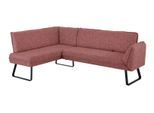 Eckbank K+W KOMFORT & WOHNEN "Drive", rosa (coral 90), H:91cm T:68cm, Sitzbänke, Eckbank, mit Seitenteilverstellung am langem Schenkel zur Sitzplatzerweiterung