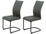 Freischwinger HELA "MELANIE", schwarz (vintage anthrazit, schwarz, vintage anthrazit), B:43cm H:98cm T:60cm, 100% Polyester, Stühle, Freischwinger, Vintage Optik
