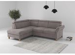 Ecksofa HOME AFFAIRE "Glendale, L-Form", taupe, B:247cm H:84cm T:193cm, 90% Polyester, 10% Polyamid, Sofas, Ecksofa, inkl. Kopfteilverstellung, wahlweise mit Vorziehsitz und Bettkasten
