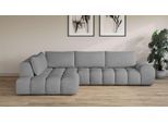 Ecksofa OTTO HOME "AZITA L-Form, XL 296 cm - Designsofa in Bubble-Optik", grau (hellgrau), B:296cm H:89cm T:176,5cm, 100% Polyester, Sofas, Ecksofa, lose Rückenkissen, traumhafte Steppung