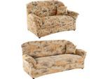 Polstergarnitur DOMO COLLECTION "Bahia zeitlos & elegantes Sofa, bequem", beige, Luxus-Microfaser, Inklusive Federkern, Sitzmöbel-Sets, Polstergarnitur, 3-Sitzer & 2-Sitzer-Set
