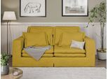 3-Sitzer HOME AFFAIRE "ALISSAS BIS mit vielen Kissen, Biesen an den Kissen", gold, B:196cm H:95cm T:108cm, 92% Polyester, 8% Nylon, Sofas, 3-Sitzer, Hussen-Optik, kleine Taschen an der Seite zum Verstauen