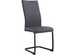 Esszimmerstuhl OTTO HOME "Darcel", grau (anthrazit, schwarz, anthrazit), B:43cm H:100cm T:60cm, Stoff, Stühle, Esszimmerstuhl, Freischwinger
