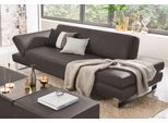 3-Sitzer W.SCHILLIG "taboo Designsofa mit hohem Sitzkomfort", braun (braun z59), B:232cm H:76cm T:91cm, Longlife Xtra-Leder Z59: Glattleder mit modischer Prägung. Hautstärke 0, 9 - 1, 1 mm, Sofas, 3-Sitzer, mit Normaltiefe, inklusive Armlehnenverstellung, mit Kontrastnaht