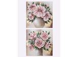 Gemälde HEINE HOME, rosa (farbe bild(er): rose), B:40cm H:40cm T:2,5cm, Bilder, Gemälde