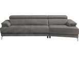 Ecksofa EGOITALIANO "Soul, extravagantes Designsofa, Megasofa, super bequem, tolle Details", grau (steingrau), B:246cm H:99cm T:140cm, Luxus-Micofaser Lederoptik (100% Polyester) ist ein neues technisches Gewebe mit einem visuellen und taktilen Aspekt, der dem Nubuk sehr nahe kommt, mit innovativen Eigenschaften. Seine außerordentliche Weichheit kommt von einem exklusiven Produktionsprozess, der U