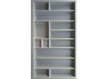Besteckeinsatz KOCHSTATION "Cara", silber (silbergrau), B:82cm H:5,5cm T:47,5cm, Kunststoff, Schubladeneinsätze, Besteckeinsatz, 90 cm breit, für Schubkästen der Serien Tokio, Cara, Elga, Tara, Avio