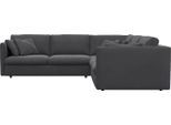 Ecksofa FLEXLUX "Lovane gleichschenklig, bequem und komfortabel", grau (dervit grau), B:296cm H:84cm T:296cm, 100% Polyester, Sofas, Ecksofa, Weich & anschmiegsam, große Sitztiefe auf Kaltschaum, Dekokissen inkl.
