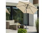 Sonnenschirm SCHNEIDER SCHIRME "Bilbao", beige (natur), Obermaterial: 100% Polyester, Standschirme, Sonnenschirm, abknickbar, ohne Schirmständer
