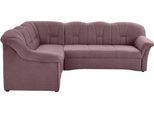 Ecksofa DOMO COLLECTION "Papenburg B/T/H: 242/190/84 cm L-Form", lila (beere), B:242cm H:84cm T:190cm, Struktur ( 90% Polyester, 10% Polyacryl);Microfaser PRIMABELLE (100% Polyester);Kunstleder SOFTLUX;Luxus-Microfaser (100% Polyester), Sofas, Ecksofa, wahlweise mit Bettfunktion, Langer Schenkel links oder rechts