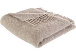 Plaid "Sinja", grau, B:140cm L:190cm, Polyacryl, Polyester, Wolle, LEGER HOME BY LENA GERCKE, Wohndecken, Plaid, mit Fransen, Kuscheldecke