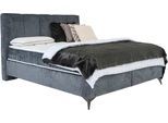 Boxbett HOME AFFAIRE "Sorelle inkl. Bettkasten und Topper", grau (dunkelgrau), B:189cm L:214cm, 100% PES, Komplettbetten, Boxbett, erhältlich in den Breiten 160, 180 & 200 cm