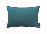 Dekokissen APELT "Magnus", blau (petrol, unifarben), B:41cm L:61cm, Obermaterial: 100% Polyester, Dekokissen_Sitzkissen_Kissenhüllen, Dekokissen