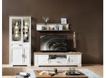 Wohnwand INNOSTYLE "Jasmin", weiß (piniefarbe, weiß, eichefarben), Holzwerkstoff piniefarben-weiß (Korpus)/MDF piniefarben-weiß (Front)/MDF eichefarben (Absetzung), Holzwerkstoff, MDF, Kastenmöbel-Sets, Wohnwand, inkl. LED-Beleuchtung, mit Soft-Close-Funktion