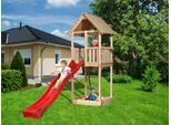 Spielturm WEKA "Tabaluga Drachenturm mit Satteldach", beige (natur), Spieltürme, KinderB:150cm H:331cm T:400cm, Holzwerkstoff, Spielturm, BxTxH: 150x400x331 cm, B:150cm H:331cm T:400cm