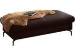 Polsterhocker W.SCHILLIG, braun (mocca z69), B:141cm H:42cm T:70cm, Longlife Xtra-Leder Z69: Das feinnarbige, gedeckte Softleder Z69 besticht durch seine außergewöhnliche Weichheit im trendigen »Vintage-Look«, Hautstärke 0, 9 - 1, 1 mm, Hocker, Polsterhocker, Füße in Schwarz pulverbeschrichtet