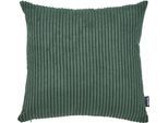 Dekokissen DONE. "Zoom", grün (khaki), B:60cm L:60cm, Obermaterial: 92% Polyester, 8% Nylon, Dekokissen_Sitzkissen_Kissenhüllen, Dekokissen, Kissenhülle aus modernem Cordstoff