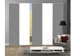Schiebegardine HOME WOHNIDEEN "PIVE 5er SET" Gr. 1, grau, B:60cm H:245cm, Polyester, Gardinen, Schiebegardine, Schiebevorhang Digidruck 5er Set PIVE