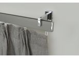 Innenlaufschiene GARESA "FLAT", silber (vernickelt, chromfarben), L:310cm, Aluminium, Gardinenstangen, Innenlaufschiene, Rechteckprofil, Wandmontage, perfekter Lauf, modern, verlängerbar