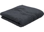 Handtuch ROSS "Cashmere feeling", grau (anthrazit), B:50cm L:100cm, Frottier, Baumwolle, Handtücher, Handtuch, 100% Baumwolle, mit Wellen-Bordüre, große Farbauswahl
