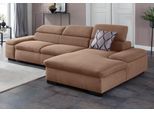 Ecksofa HOME AFFAIRE "Alberto L-Form", braun, B:286cm H:73cm T:174cm, 100% Polyester;Luxus-Microfaser ALTARA NUBUCK (100% Polyester);Luxus-Microfaser weich (90% Polyester, 10% Polyamid);Microfaser Antiklederoptik, Sofas, Ecksofa, mit Kopfteilverstellung, wahlweise mit Bettfunktion