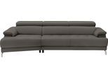 Ecksofa EGOITALIANO "Soul, extravagantes Designsofa, Megasofa, super bequem, tolle Details", grau (graphit), B:246cm H:99cm T:140cm, Leder »BULL« (echtes Rindsleder). Geschliffenes, pigmentiertes und behandeltes Rindsleder mit einer Dicke von 1, 3-1, 5 mm. Dieses Leder zeigt eine ziemlich weiche Hand mit einem halb undurchsichtigen Aussehen. Es handelt sich um ein geschütztes Leder. Eine leichte D