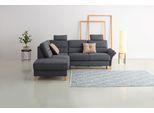Ecksofa HOME AFFAIRE "Westerland L-Form", grau, B:238cm H:90cm T:213cm, 100% Polyester, Sofas, Ecksofa, Federkern-Polsterung, wahlweise mit Bettfunktion, Bettkasten
