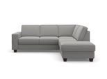 Ecksofa HOME AFFAIRE "County L-Form", silber, B:236cm H:81cm T:213cm, Luxus-Microfaser (100% Polyester);Struktur fein (100% Polyester);Luxus-Microfaser weich (9ß% Polyester, 10% Polyamid), Sofas, Ecksofa, wahlweise Ottomane links oder rechts, mit Federkern-Polsterung