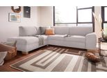 Ecksofa DOMO COLLECTION "Incanto kubische Formensprache, komfortabel, L-Form", grau (taupe), B:260cm H:81cm T:195cm, Sofas, Ecksofa, wahlweise mit Bettfunktion