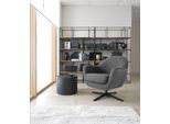 Drehsessel TRENDMANUFAKTUR "Mira, Loungesessel", grau (dunkelgrau, grau), B:83cm H:85cm T:80cm, 92% Polyester, 8% Nylon;100% Polyester, Sessel, Drehsessel, in zeitlosem, modernen Stil mit praktischer Drehfunktion