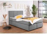 Boxbett HOME AFFAIRE "Fidan", grau, B:154cm L:210cm, Komplettbetten, Boxbett, wahlweise mit Bettkasten, in H2, H3 & H4 erhältilich