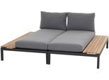 Loungesofa SIENA GARDEN "Alvida", grau (anthrazit), B:102cm H:84cm T:177,5cm, Bezug: 100% Polyester, Sofas, Loungesofa, Recamiere links, BxTxH: 102x177x84 cm