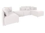 Wohnlandschaft OTTO HOME "Nöre U-Form", beige (creme), B:340cm H:86cm T:172cm, Struktur fein (100% Polyester), Sofas, Wohnlandschaft, 5 Teile, in vielen Bezugsqualitäten und Farben s. auch "Nöre"