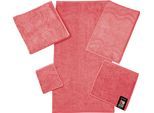 Gästehandtuch ROSS "Cashmere feeling", rosa (flamingo), B:30cm L:50cm, Frottier, Baumwolle, Handtücher, Gästehandtuch, 100% Baumwolle, mit Wellen-Bordüre, große Farbauswahl