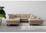 Ecksofa SIT & MORE "Maggiore L-Form", grau (taupe), B:261cm H:88cm T:224cm, 98% Polyester, 2% Polyamid, Sofas, Ecksofa, wahlweise mit Kopfteilverstellung, Bettfunktion und Stauraum