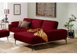 Ecksofa W.SCHILLIG "run, Designsofa mit tollem Sitzkomfort, bequem, L-Form", rot (merlot w82), B:299cm H:88cm T:178cm, Longlife Xtra-Leder Z73: Naturwalkleder der Luxusklasse aus den erlesensten Rohhäuten. Hautstärke 1, 1 – 1, 3 mm;ROHLEDER Jacquard-Flachgewebe Q2 W60 (63% Polyester, 37% Polyacryl);ROHLEDER Chenille-Flachgewebe Q2 W77 (68% Polyacryl, 32% Polyester);Stoff S37 (100% Polyester), Sofa